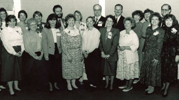 Group staff photo from 1981